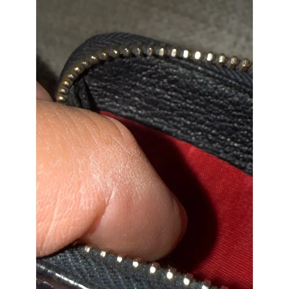 Miu Miu Black Leather Studded Bow Zip Wallet – Red Jewels, Gold Hardware, Italy